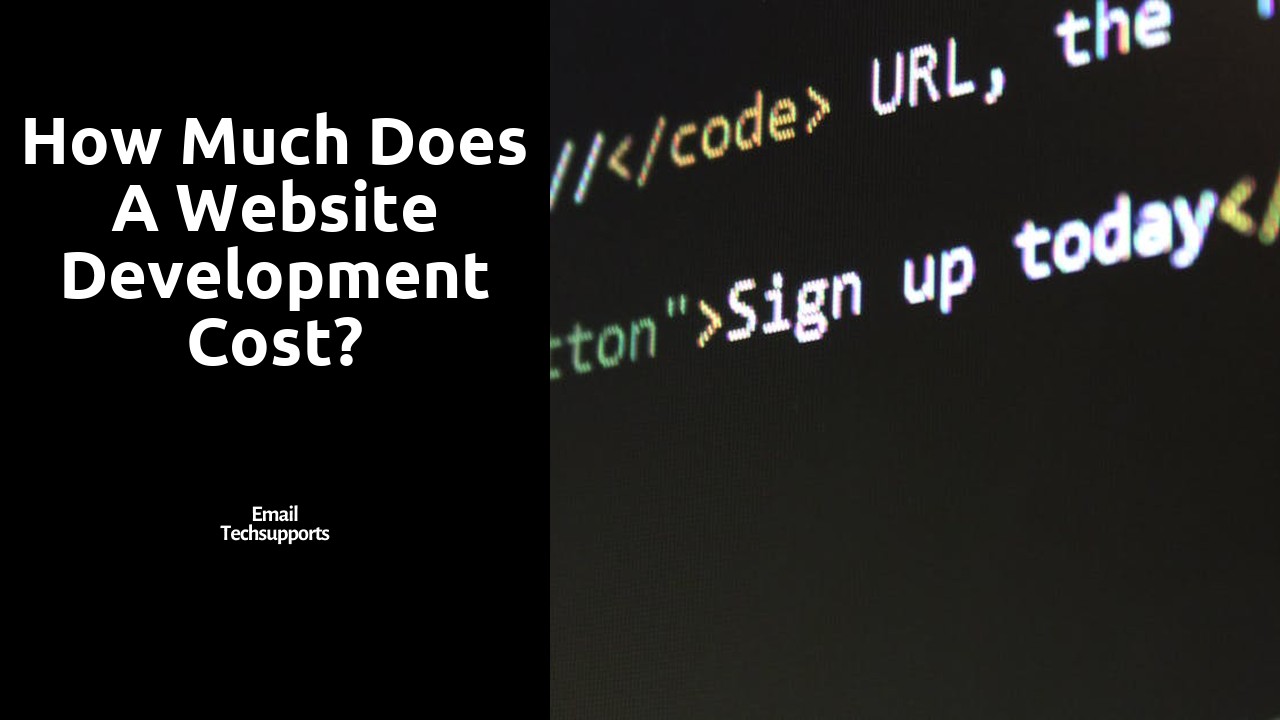 How much does a website development cost?