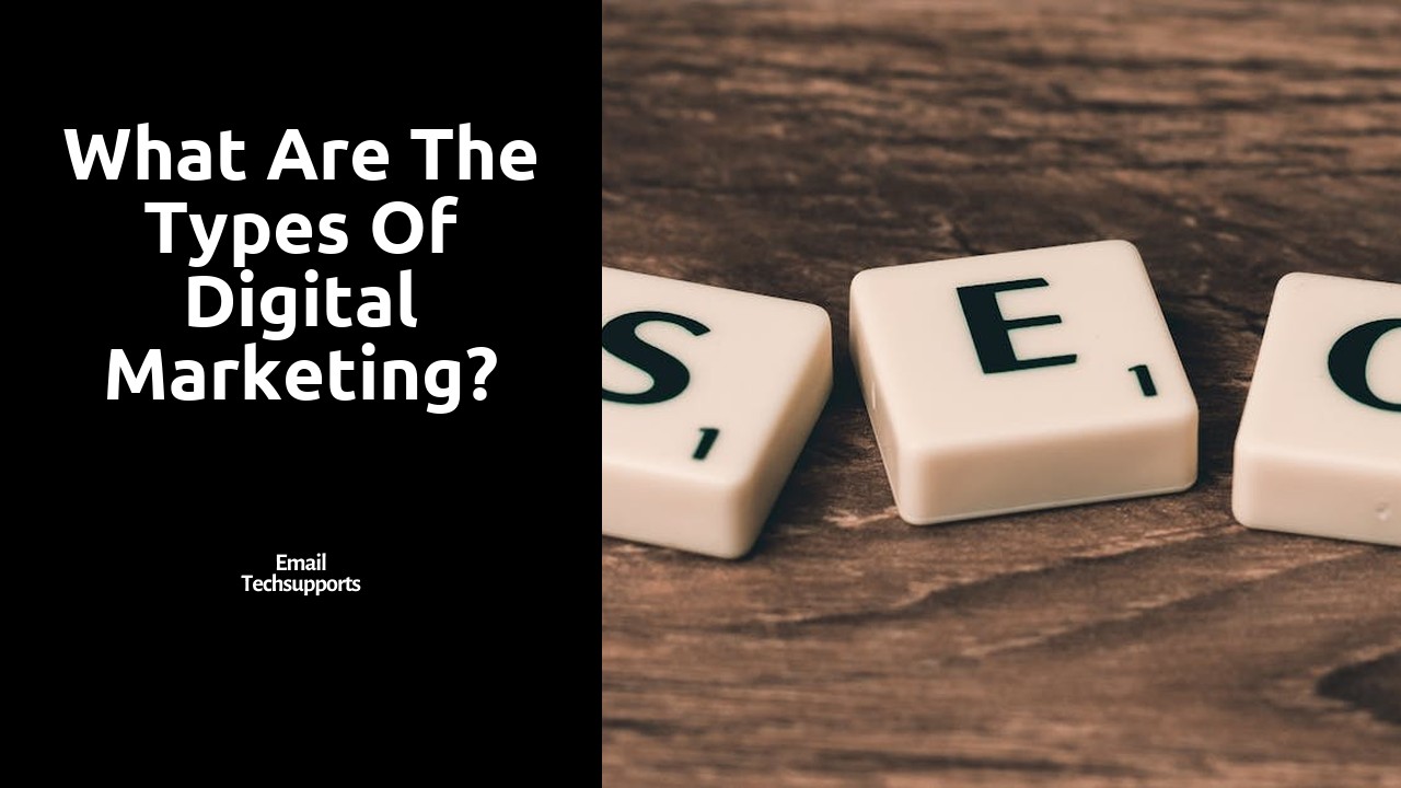 What are the types of digital marketing?